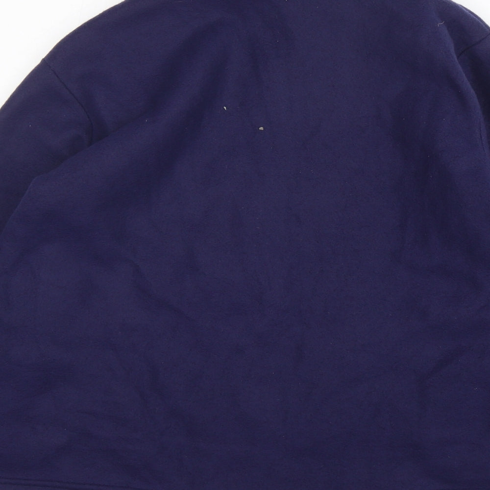 Anne De Lancay Womens Blue  Polyester Full Zip Sweatshirt Size M  Zip
