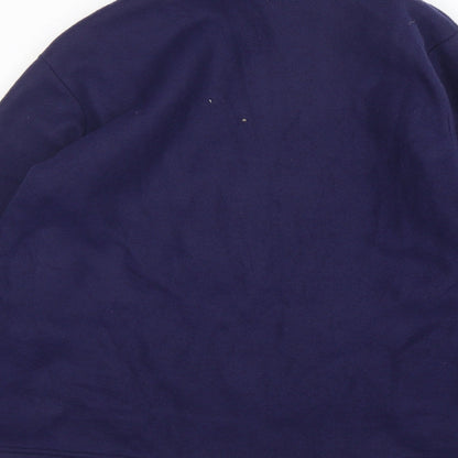 Anne De Lancay Womens Blue  Polyester Full Zip Sweatshirt Size M  Zip