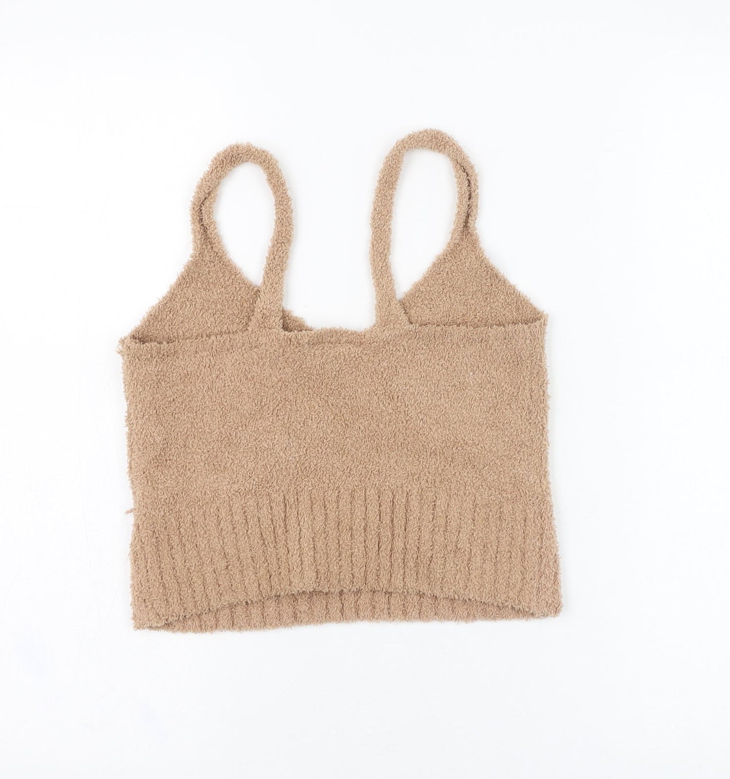 Womens UK Size S New Look Brown Basic Tank