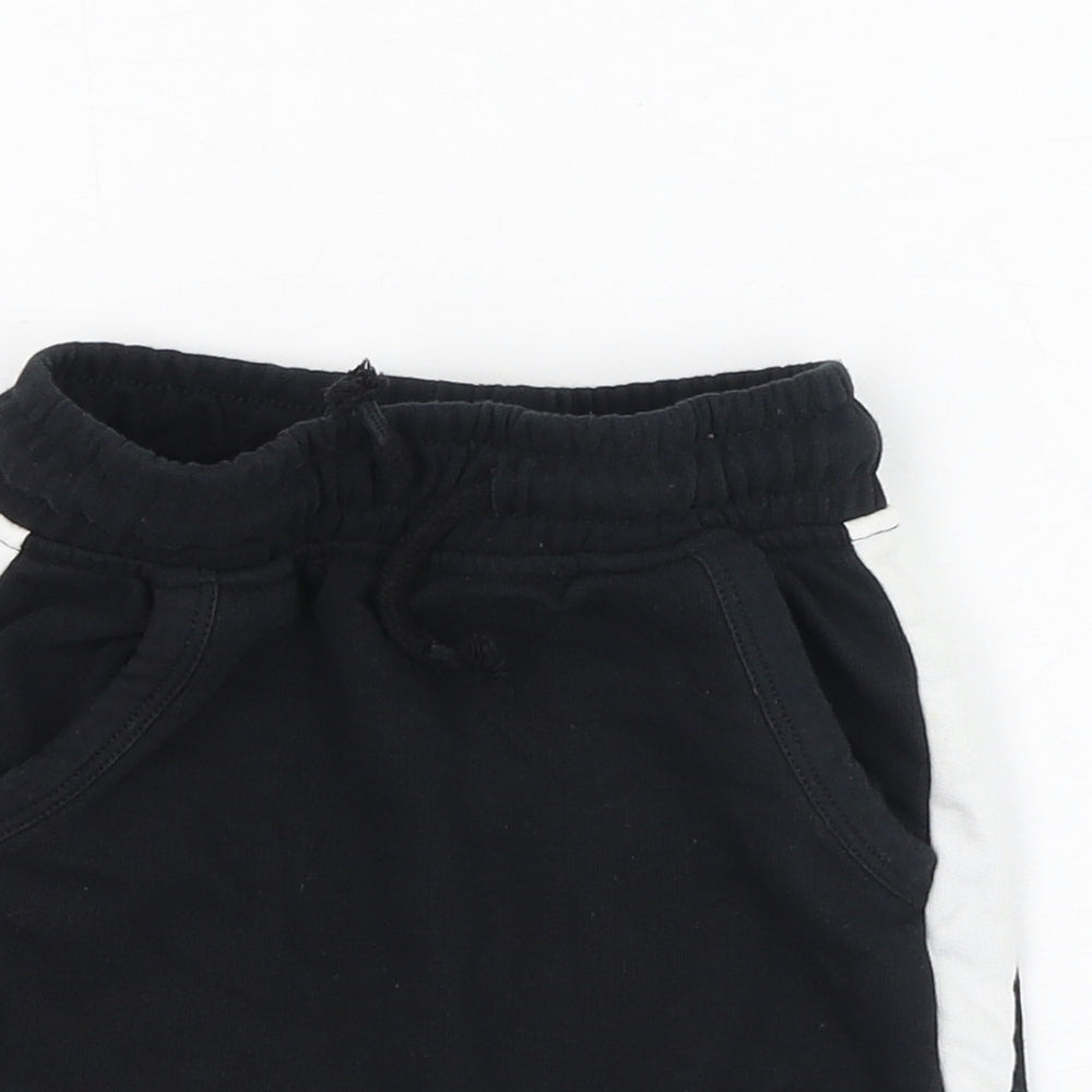 George Boys Black  Cotton Cropped Trousers Size 18-24 Months  Pullover