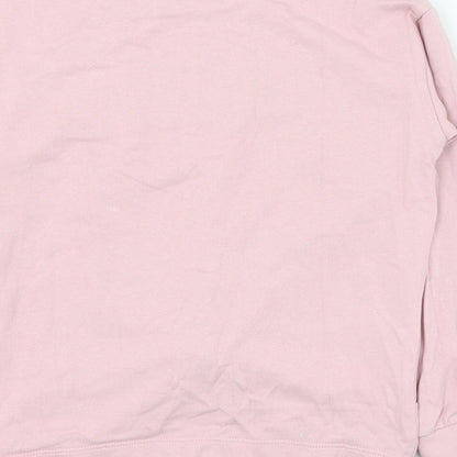 name it Girls Pink  Cotton Pullover Sweatshirt Size 7-8 Years  Pullover - WKND