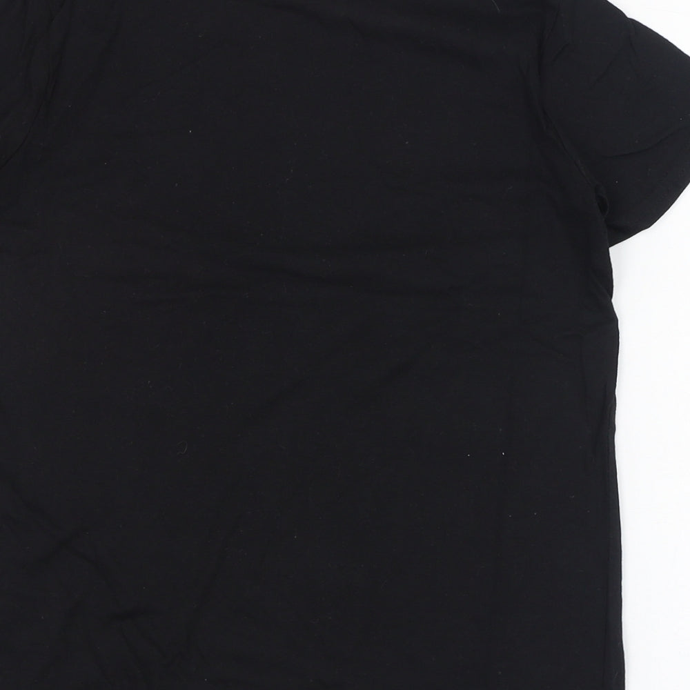 Primark Boys Black  Cotton Basic T-Shirt Size 8-9 Years Round Neck Pullover - Brooklyn