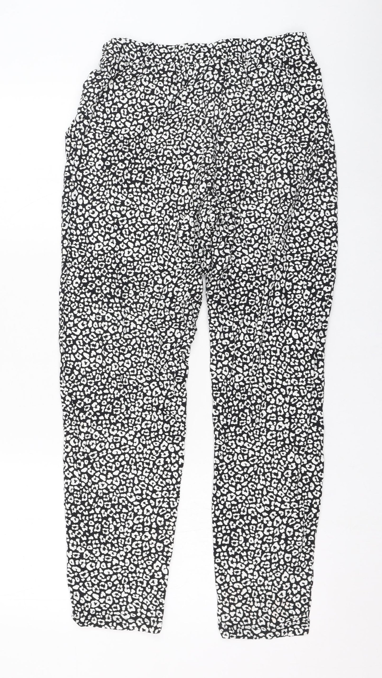 Womens UK Size 6 Marks and Spencer Regular Fit Carrot Black Trousers