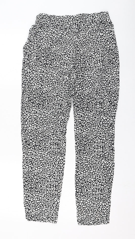 Womens UK Size 6 Marks and Spencer Regular Fit Carrot Black Trousers