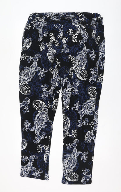 Womens UK Size 16 Wallis Regular Fit Carrot Black Trousers