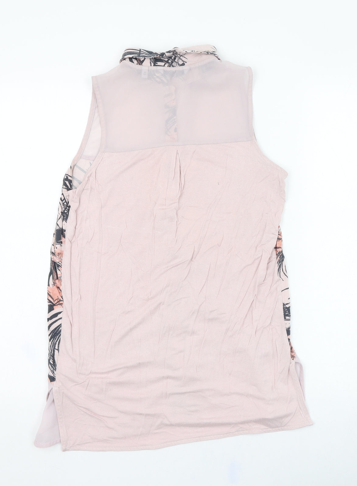 Womens UK Size 8 NEXT Pink Basic Button-Up