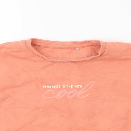 George Girls Orange  Cotton Pullover Sweatshirt Size 3-4 Years