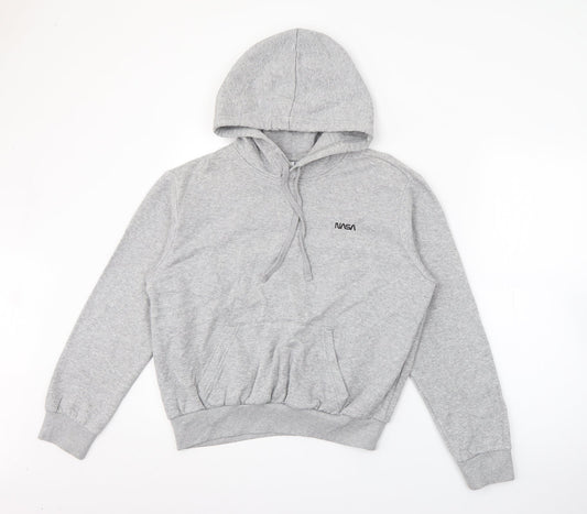 H&M Womens Grey  Cotton Pullover Hoodie Size S   - NASA