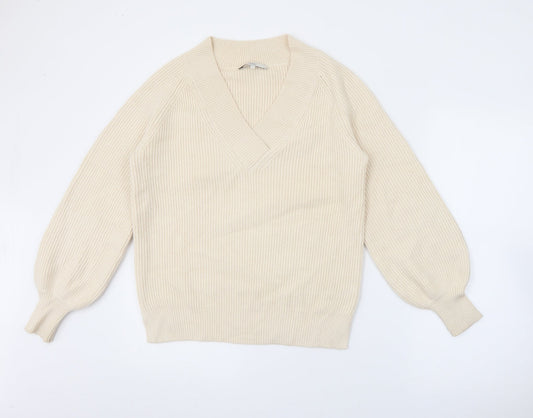 Womens UK Size S NEXT Ivory Pullover Jumper