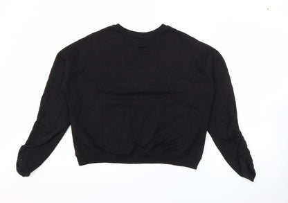 New Look Girls Black  Cotton Pullover Sweatshirt Size 14-15 Years   - New York
