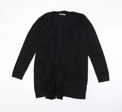 TU Womens Black V-Neck  Viscose Cardigan Jumper Size 8