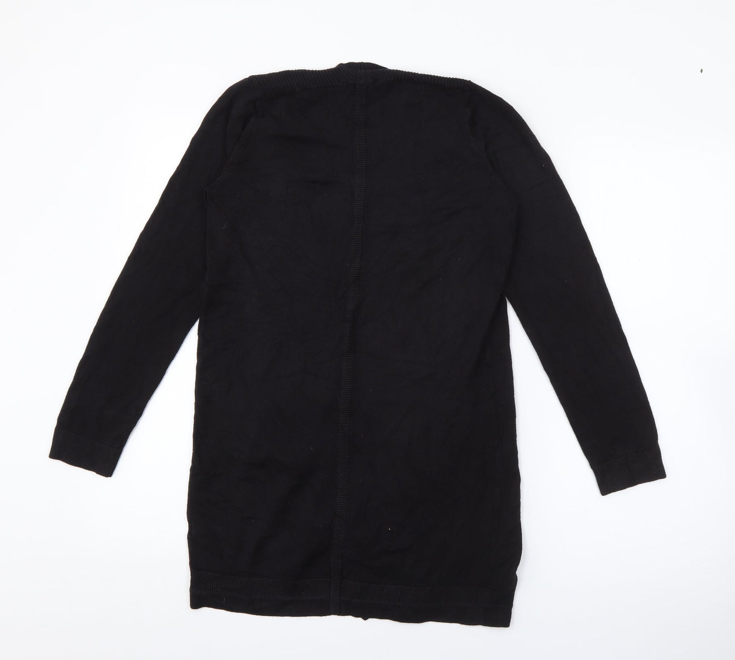 TU Womens Black V-Neck  Viscose Cardigan Jumper Size 8