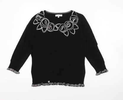 Womens UK Size 10 Per Una Black Pullover Jumper
