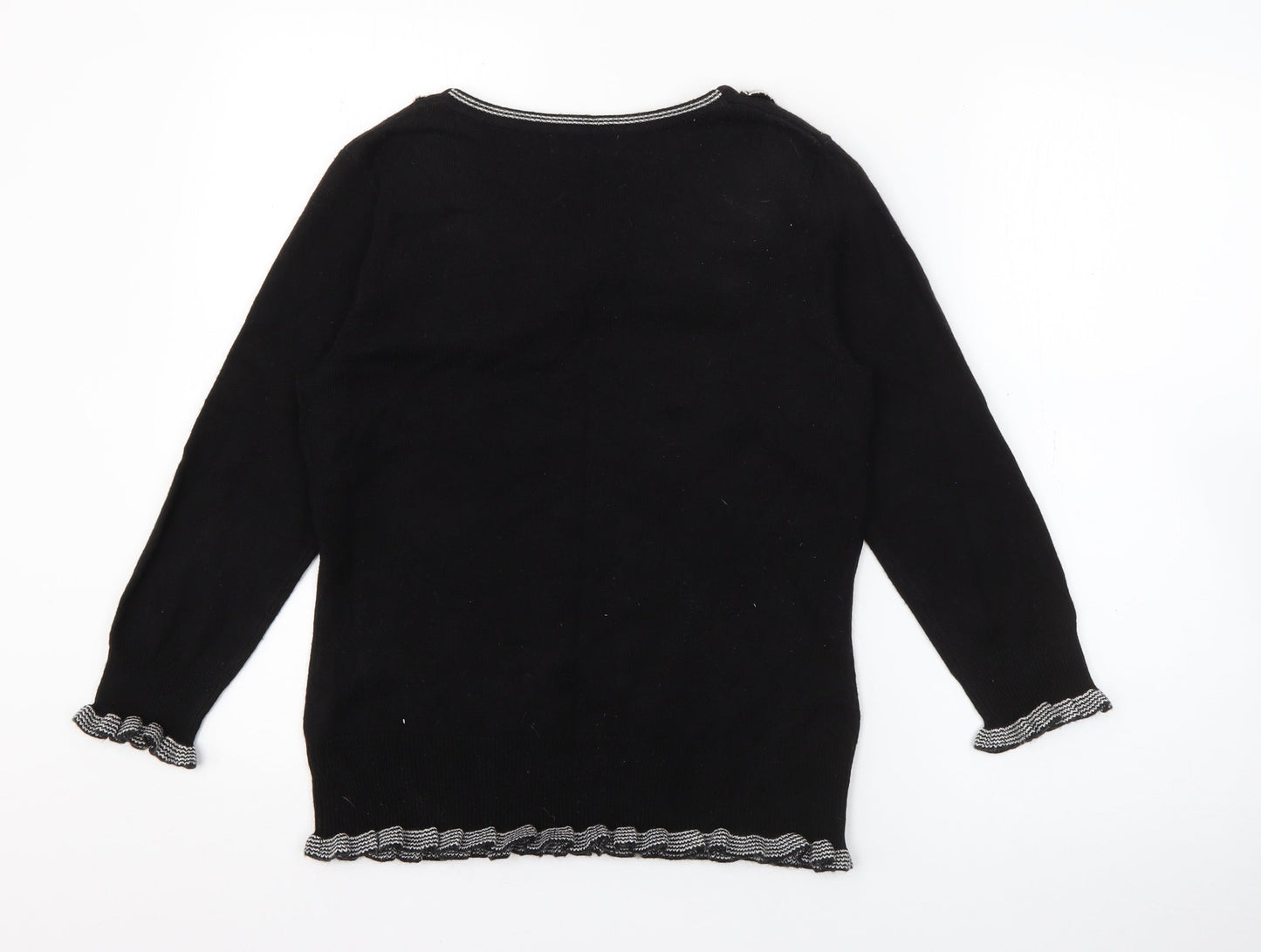 Womens UK Size 10 Per Una Black Pullover Jumper