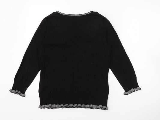 Womens UK Size 10 Per Una Black Pullover Jumper