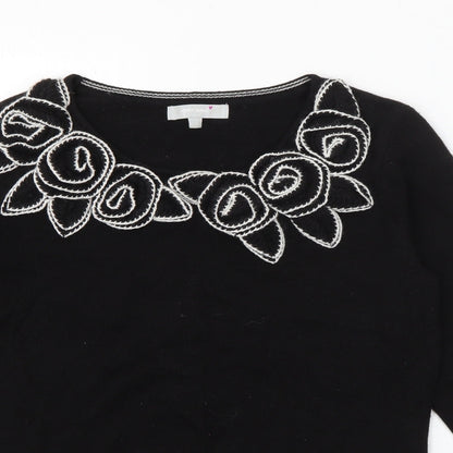 Womens UK Size 10 Per Una Black Pullover Jumper
