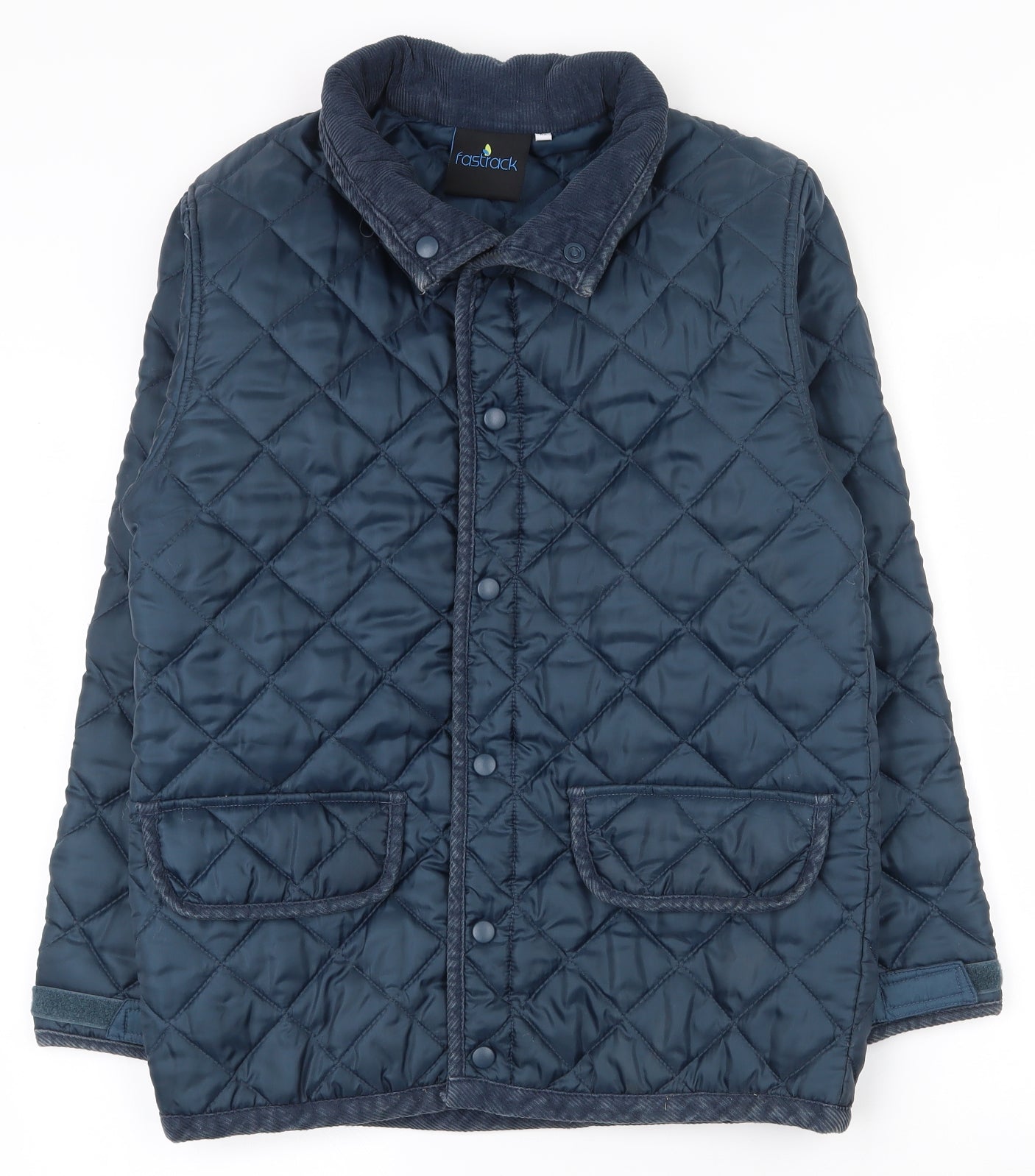 Mens UK Size XS Fastrack Blue Quilted Coat