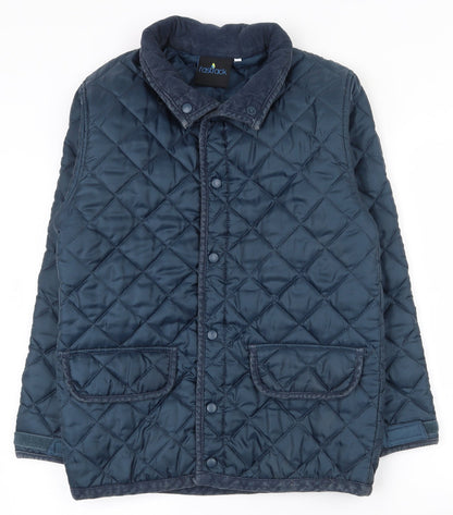 Mens UK Size XS Fastrack Blue Quilted Coat