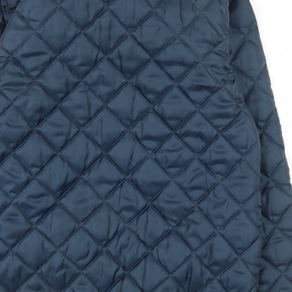 Mens UK Size XS Fastrack Blue Quilted Coat