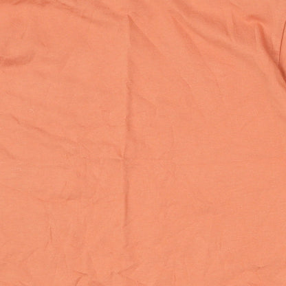 Matalan Girls Orange  100% Cotton Basic T-Shirt Size 10 Years Round Neck Pullover