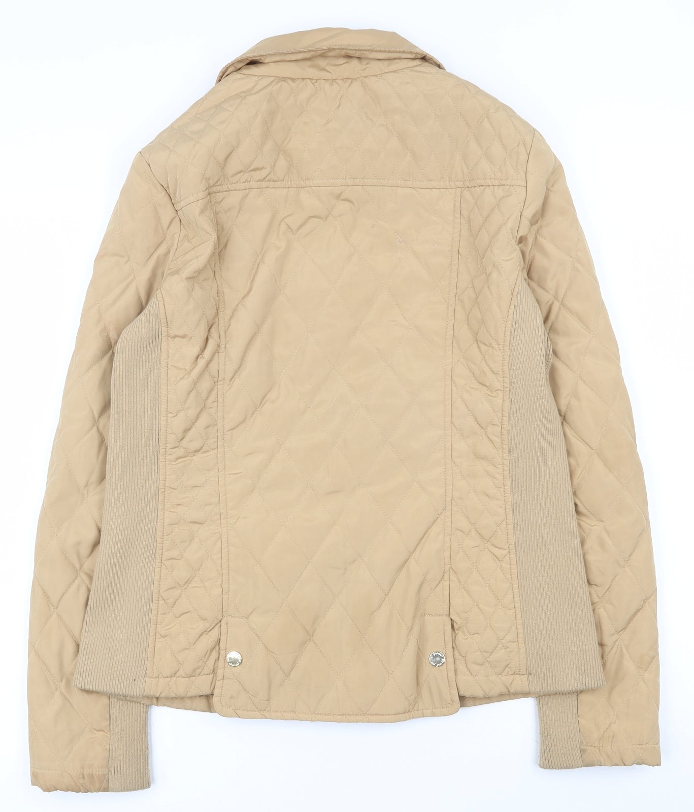 Womens UK Size 12 Per Una Beige Quilted Coat