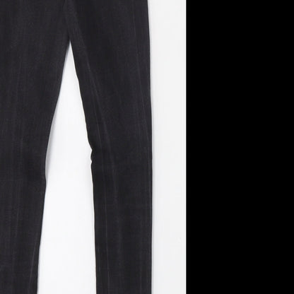 Denim & Co. Womens Black  Cotton Skinny Jeans Size 8 L32 in Regular Button