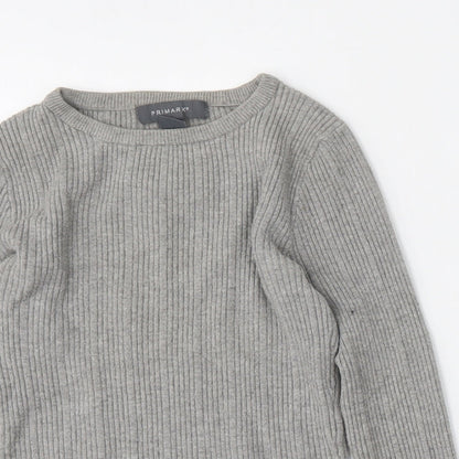 Primark Womens Grey Round Neck  Polyester Pullover Jumper Size 6