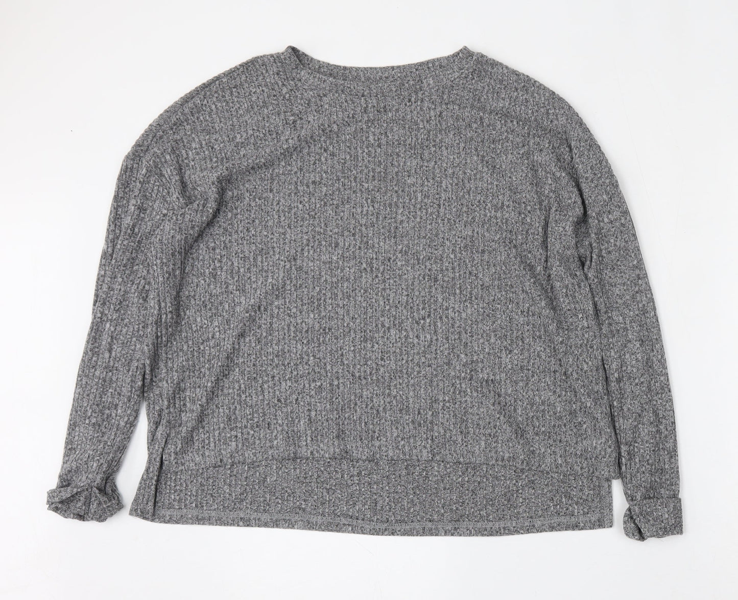 Primark Womens Grey Round Neck  Polyester Pullover Jumper Size 12