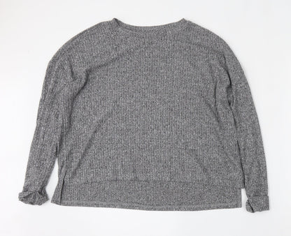 Primark Womens Grey Round Neck  Polyester Pullover Jumper Size 12