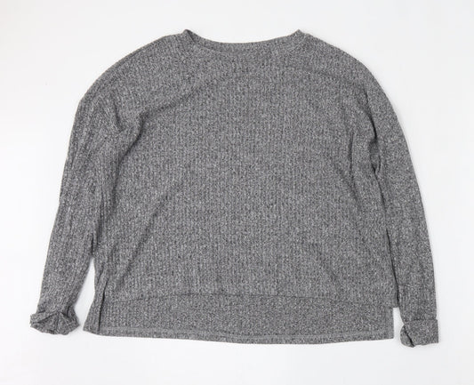 Primark Womens Grey Round Neck  Polyester Pullover Jumper Size 12