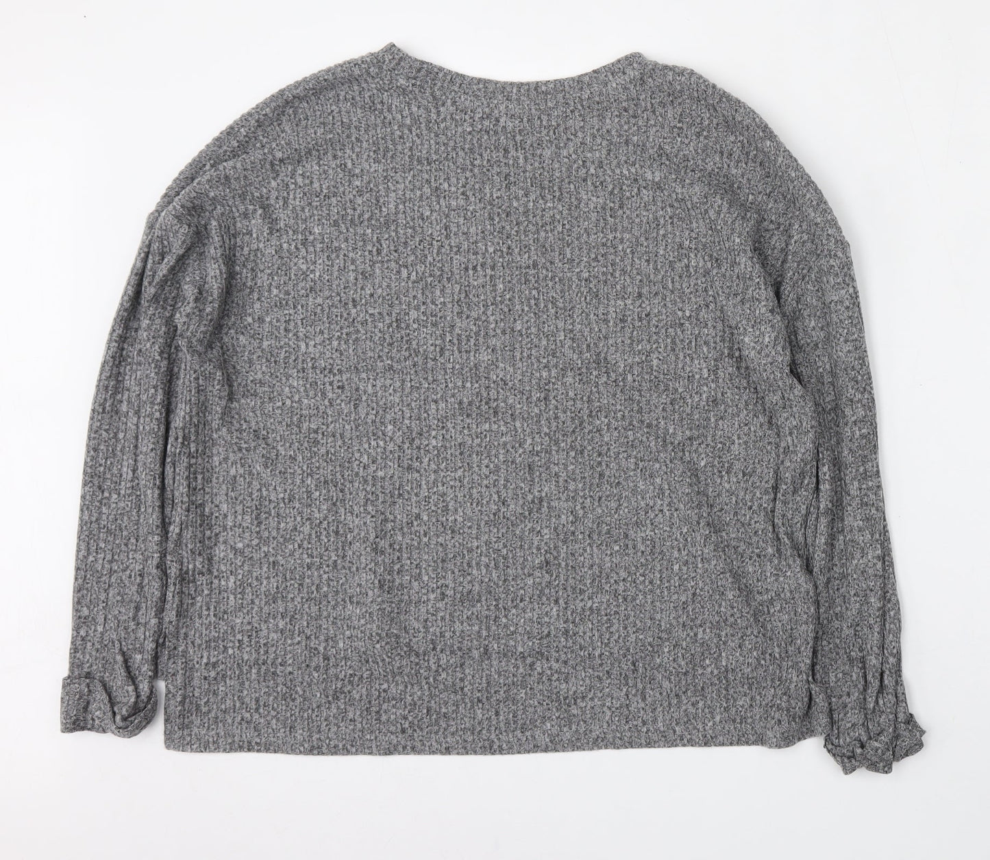 Primark Womens Grey Round Neck  Polyester Pullover Jumper Size 12