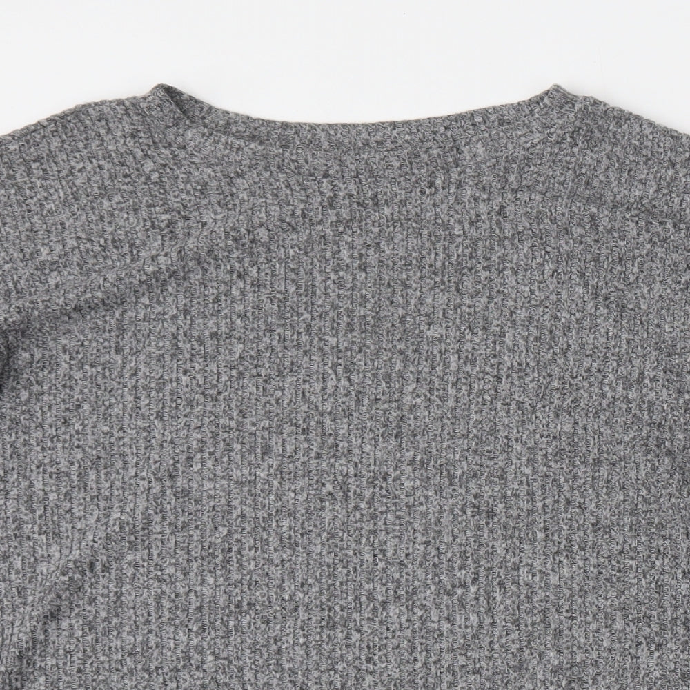 Primark Womens Grey Round Neck  Polyester Pullover Jumper Size 12