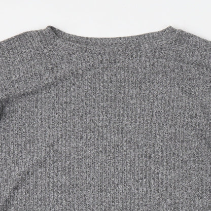 Primark Womens Grey Round Neck  Polyester Pullover Jumper Size 12