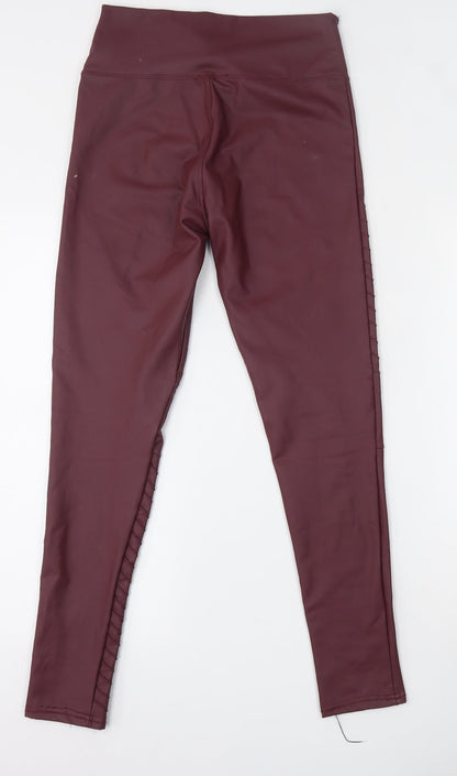 Womens UK Size S Yu & Me Regular Fit  Red Trousers