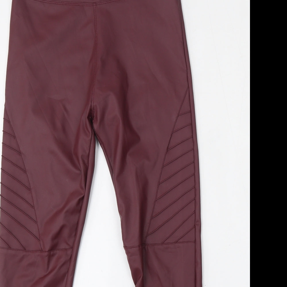 Womens UK Size S Yu & Me Regular Fit  Red Trousers