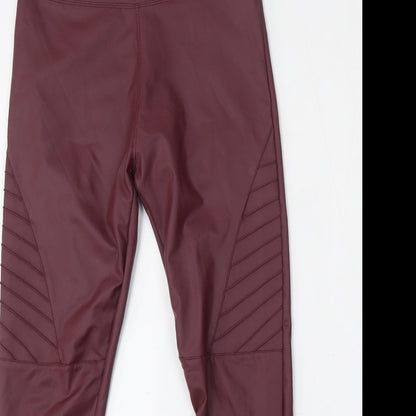 Womens UK Size S Yu & Me Regular Fit  Red Trousers