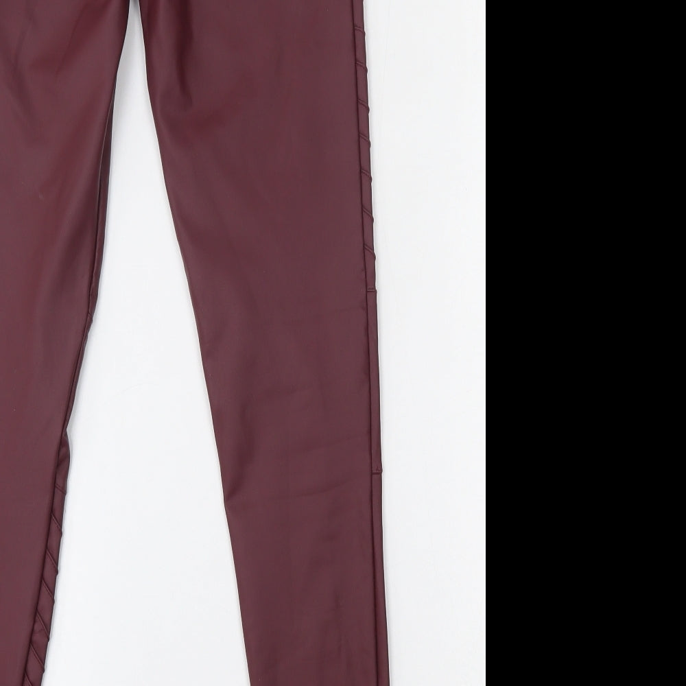 Womens UK Size S Yu & Me Regular Fit  Red Trousers