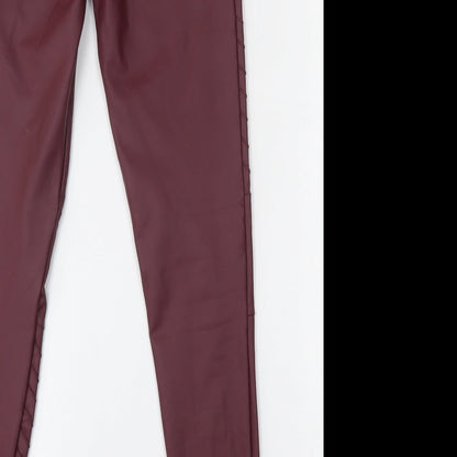 Womens UK Size S Yu & Me Regular Fit  Red Trousers