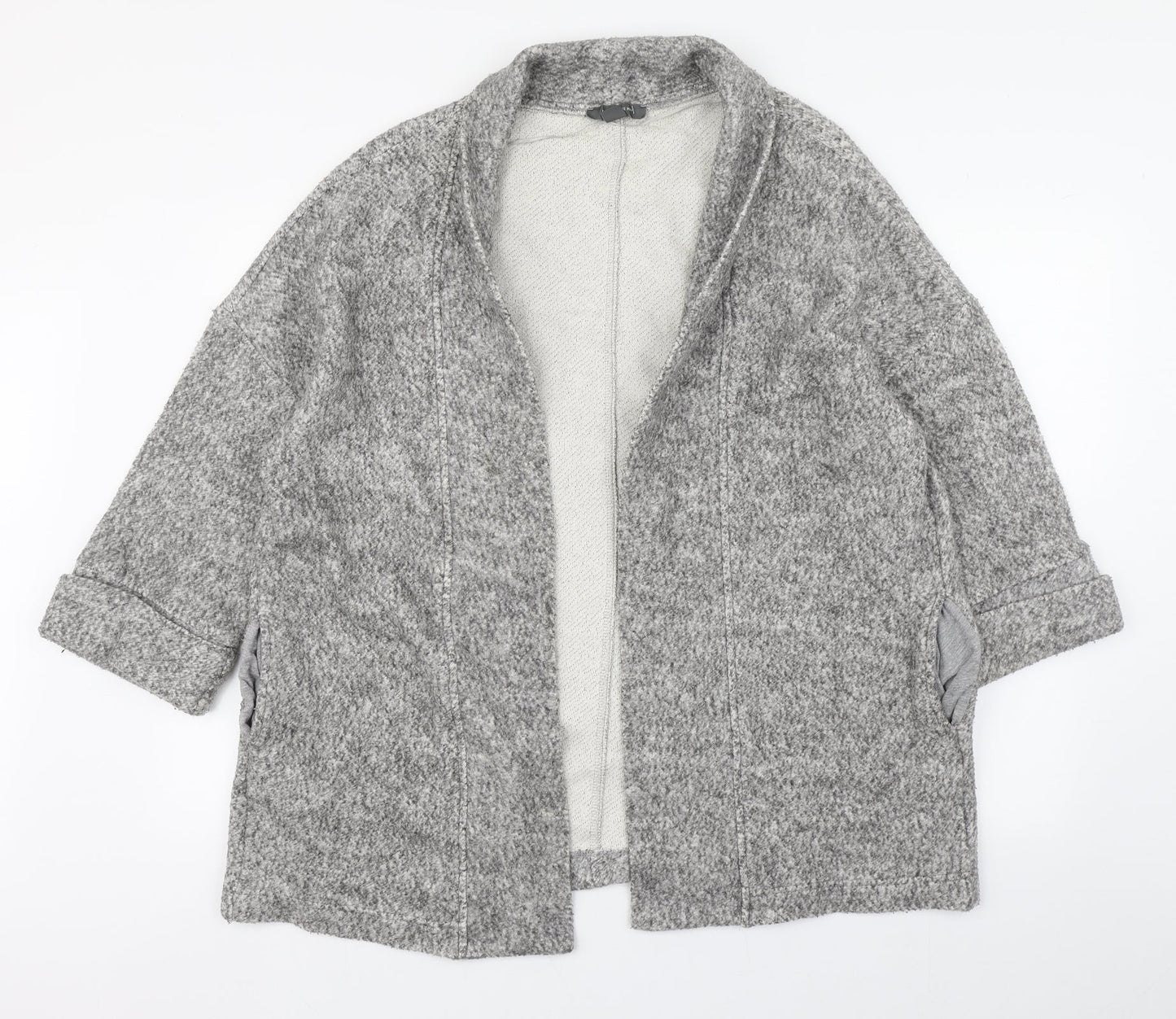 Primark Womens Grey V-Neck  Cotton Cardigan Jumper Size M