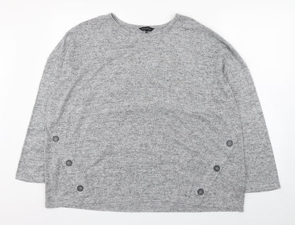Womens UK Size 18 Peacocks Grey Pullover Jumper