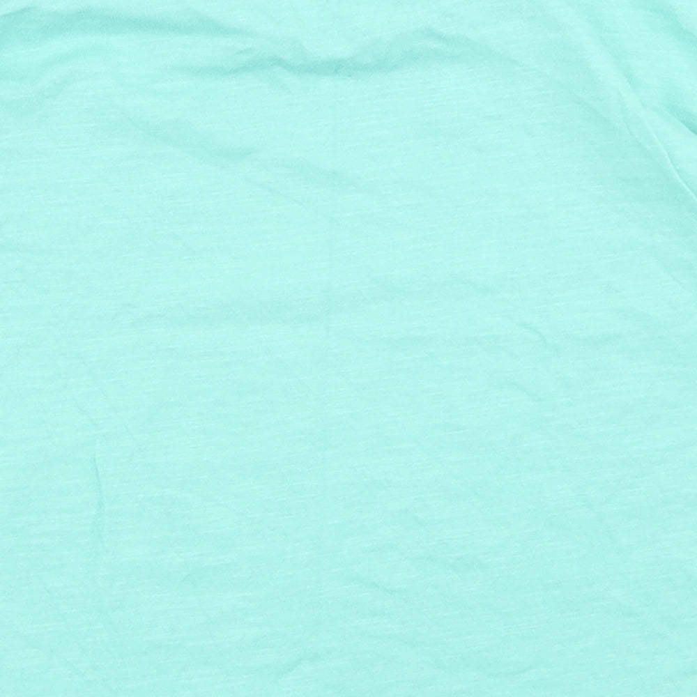 Matalan Girls Blue  Cotton Basic T-Shirt Size 5-6 Years Crew Neck  - Chest Pocket