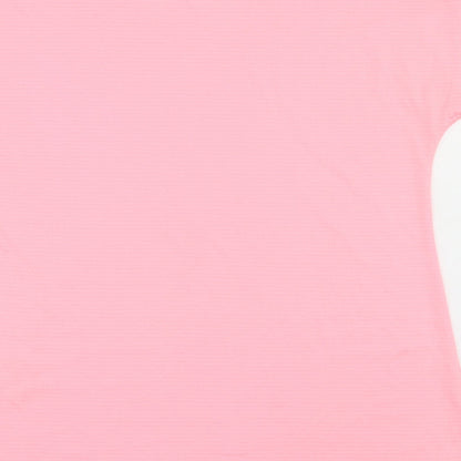 Dunnes Stores Womens Pink  Polyester Basic T-Shirt Size S Round Neck