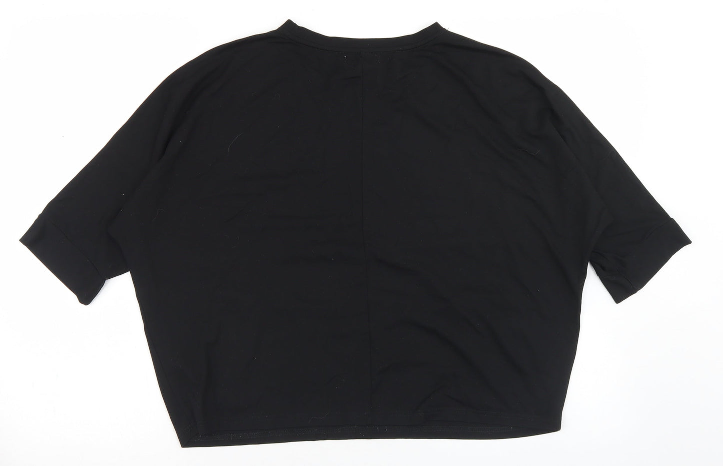 Womens UK Size M Paramour Black Cropped T-Shirt