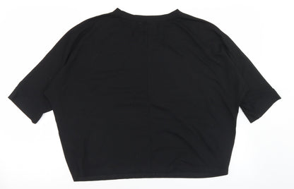 Womens UK Size M Paramour Black Cropped T-Shirt