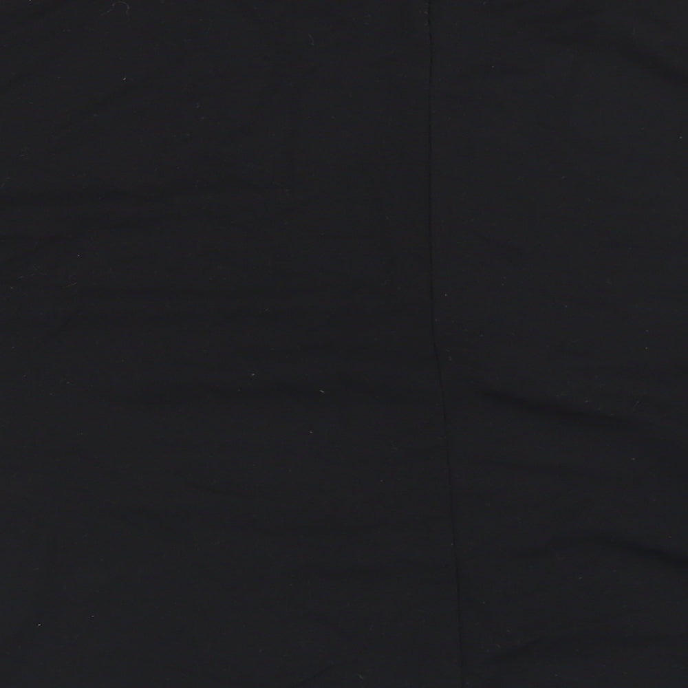 Womens UK Size M Paramour Black Cropped T-Shirt