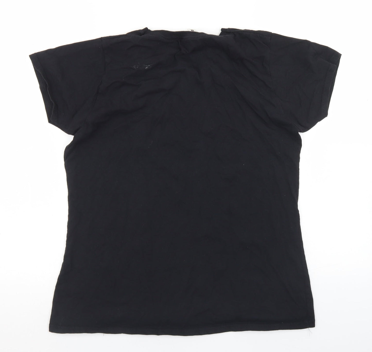 Womens UK Size XL Fruit of the Loom Black Basic T-Shirt