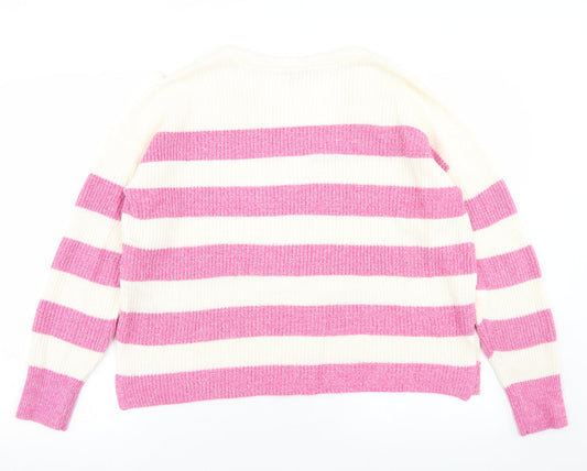 Womens UK Size M EDC Pink Pullover Jumper