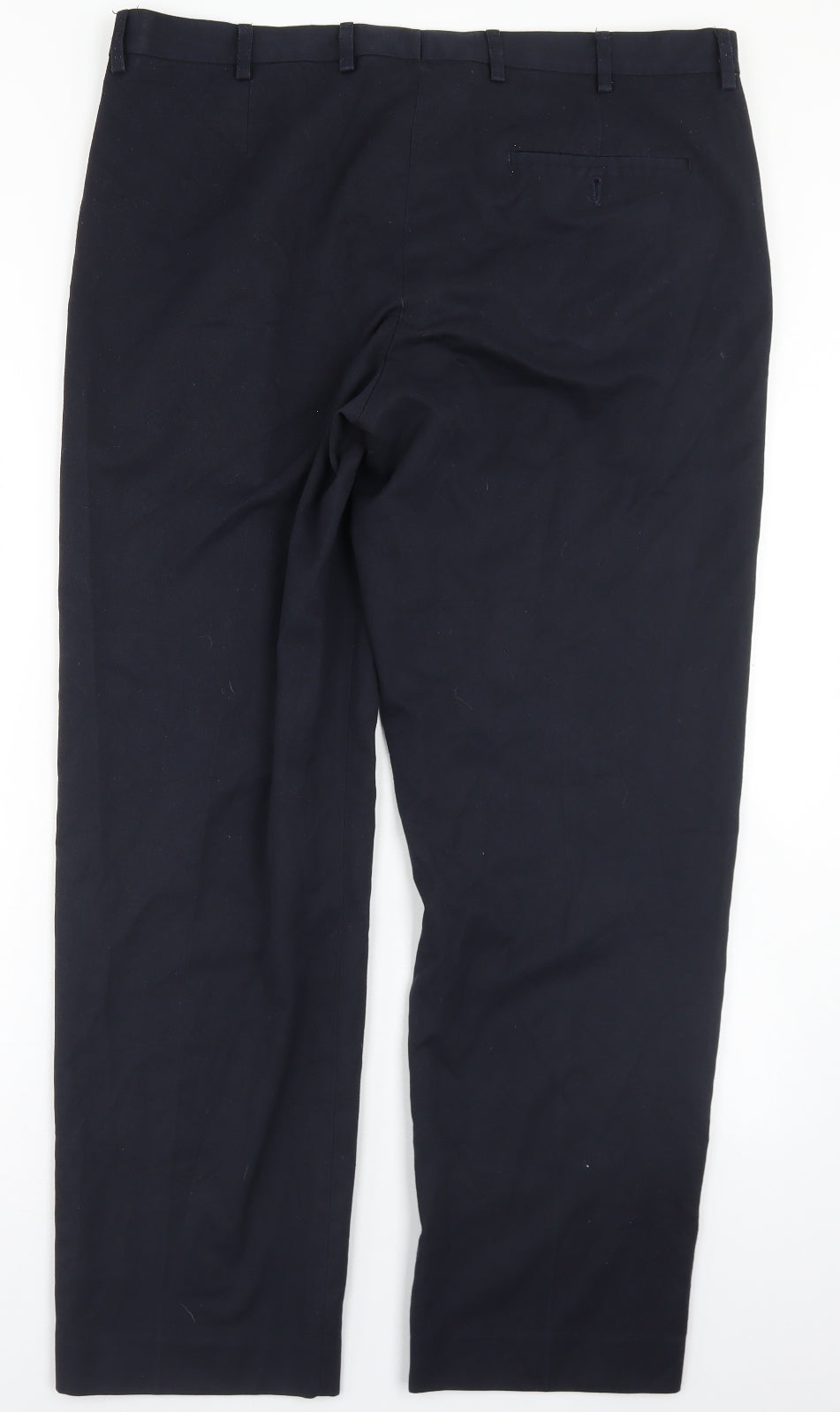 Dunnes Stores Mens Blue  Polyester Trousers  Size 38 in L30 in Regular Hook & Eye