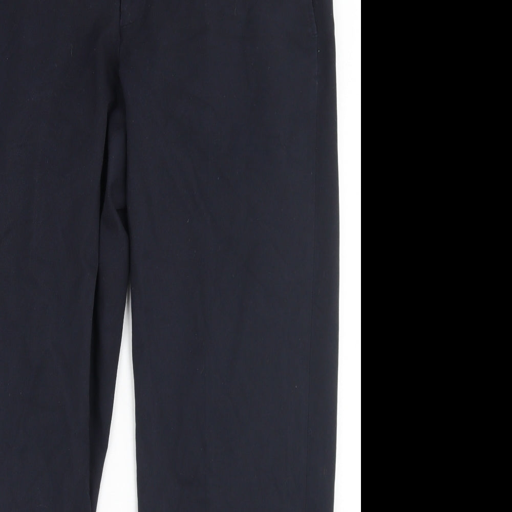 Dunnes Stores Mens Blue  Polyester Trousers  Size 38 in L30 in Regular Hook & Eye