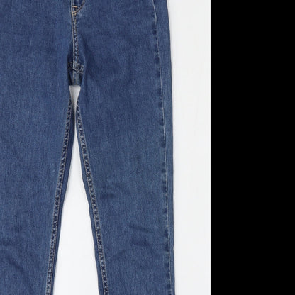 &Denim Womens Blue  Cotton Skinny Jeans Size 26 L28 in Regular Button